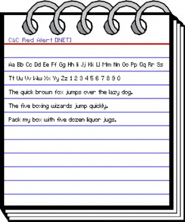 C&C Red Alert [INET] Regular animated font preview